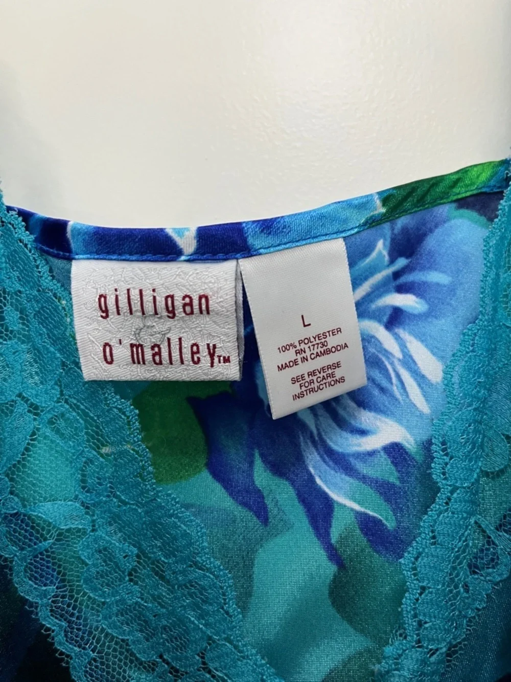 Y2K Tropical Floral & Monstera Leaf Print Satin Slip Dress - Size Large